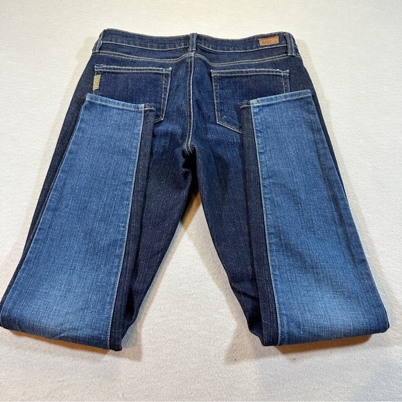 PAIGE Ultra Skinny Jeans Women’s 29 Two Tone Light & Dark Blue Stretch Denim - Picture 12 of 13